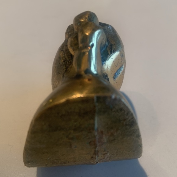 Vintage Brass Two Faces Sculpture - unique . Forms look like they are resting. - Picture 5 of 8